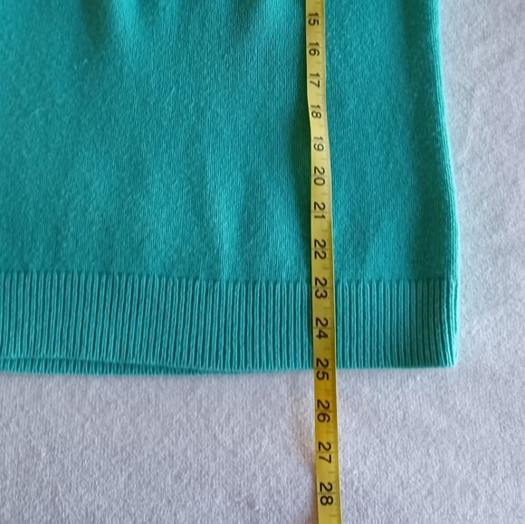 Talbots Teal Lambswool Knit Fair Isle Snow Bird Sweater, Size P - Picture 12 of 16